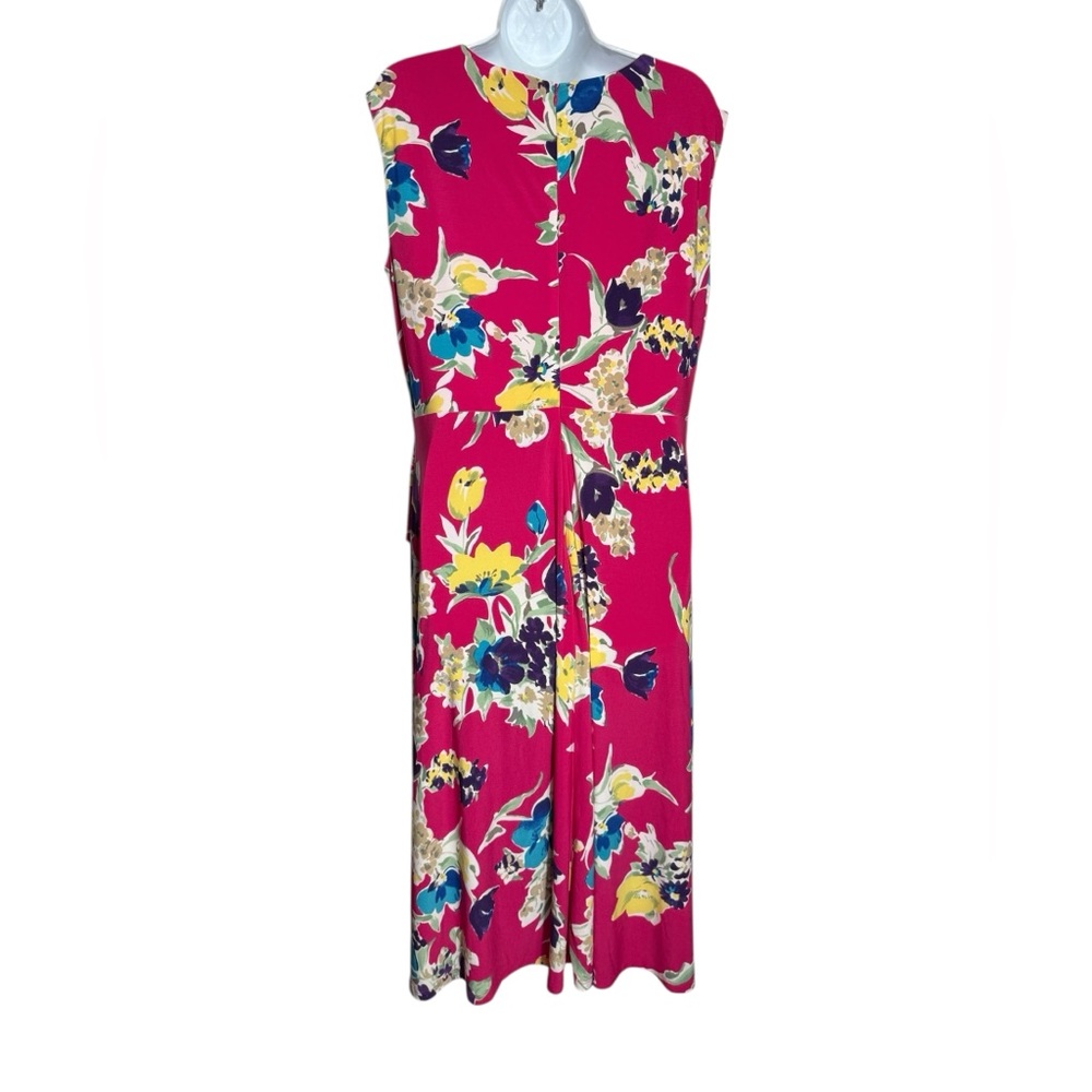 Ralph Lauren Dress Size 14W Pink Floral Sleeveless Midiβ Sundress π©·π - Picture 4 of 9